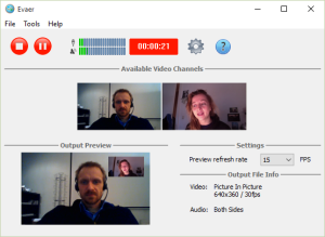 Preview the video while recording Skype video calls