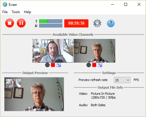 dynamically switch the video when recording Skype video calls