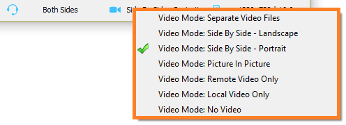 Change the Skype video recording mode