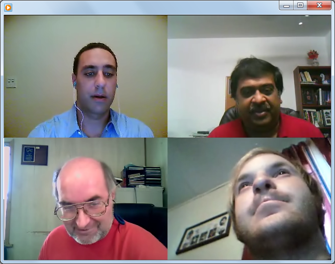 4 party group video call