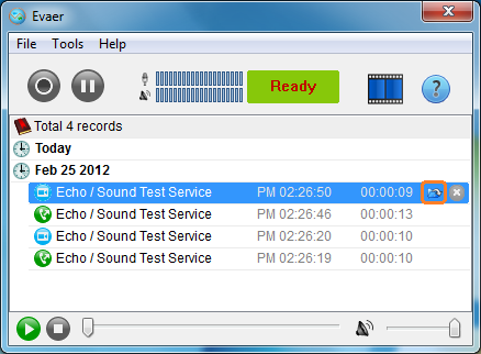 open recorded video file