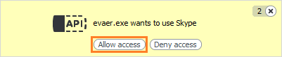 Allow Access Skype